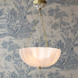 Lustra Lustre Verre Bol Laiton Chaîne