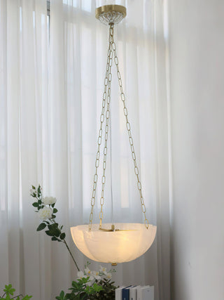 Lustra Lustre Verre Bol Laiton Chaîne