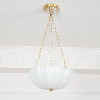 Lustra Lustre Verre Bol Laiton Chaîne