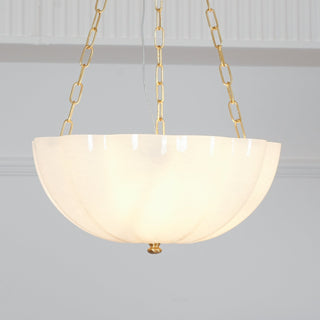 Lustra Lustre Verre Bol Laiton Chaîne