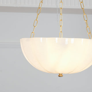 Lustra Lustre Verre Bol Laiton Chaîne
