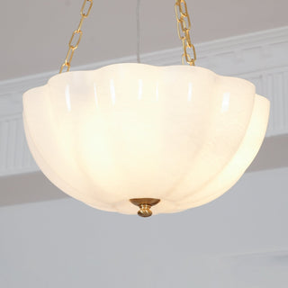 Lustra Lustre Verre Bol Laiton Chaîne