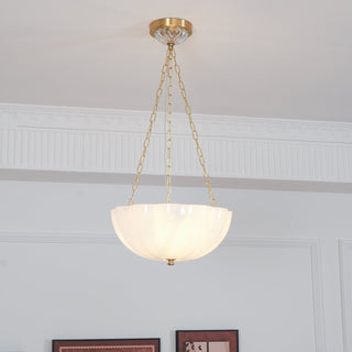 Lustra Lustre Verre Bol Laiton Chaîne
