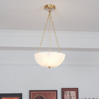 Lustra Lustre Verre Bol Laiton Chaîne