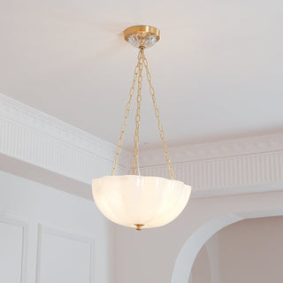 Lustra Lustre Verre Bol Laiton Chaîne