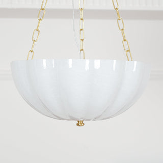 Lustra Lustre Verre Bol Laiton Chaîne