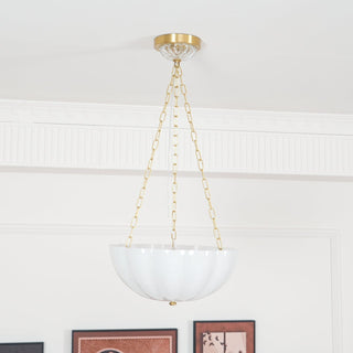 Lustra Lustre Verre Bol Laiton Chaîne