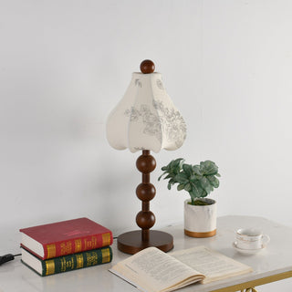 Alice Vintage Fabric Table Lamp-Neutral Decor