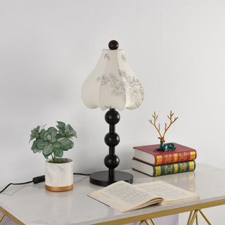 Alice Vintage Fabric Table Lamp-Neutral Decor