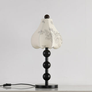 Alice Vintage Fabric Table Lamp-Neutral Decor