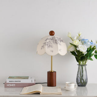 Quinn Vintage Fabric Table Lamp-Neutral Decor