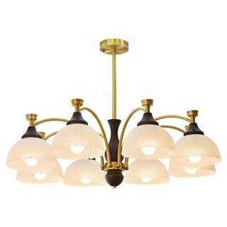 Avvynila Lustre Vintage Élégant en Laiton et Bois