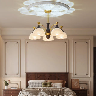 Avvynila Lustre Vintage Élégant en Laiton et Bois