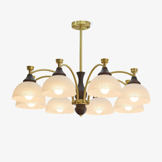 Avvynila Lustre Vintage Élégant en Laiton et Bois