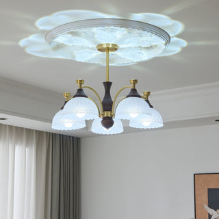 Avvynila Lustre Vintage Élégant en Laiton et Bois