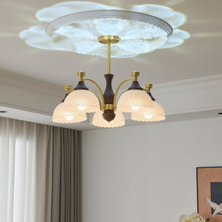 Avvynila Lustre Vintage Élégant en Laiton et Bois
