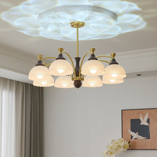 Avvynila Lustre Vintage Élégant en Laiton et Bois