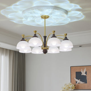 Avvynila Lustre Vintage Élégant en Laiton et Bois