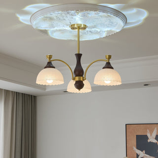 Avvynila Lustre Vintage Élégant en Laiton et Bois