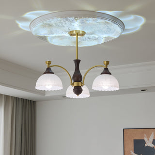 Avvynila Lustre Vintage Élégant en Laiton et Bois
