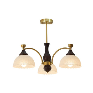 Avvynila Lustre Vintage Élégant en Laiton et Bois