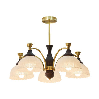 Avvynila Lustre Vintage Élégant en Laiton et Bois