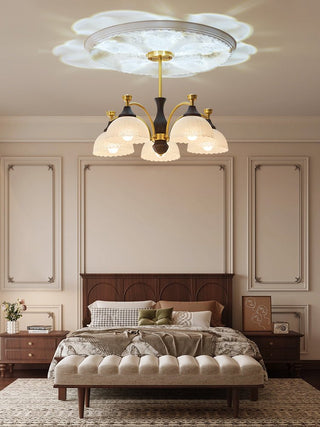 Avvynila Lustre Vintage Élégant en Laiton et Bois