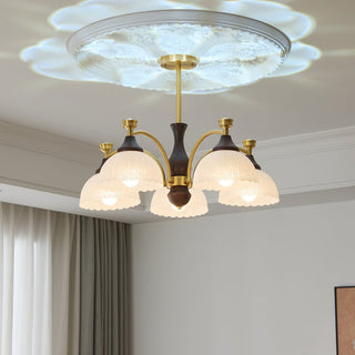 Avvynila Lustre Vintage Élégant en Laiton et Bois