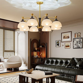 Avvynila Lustre Vintage Élégant en Laiton et Bois