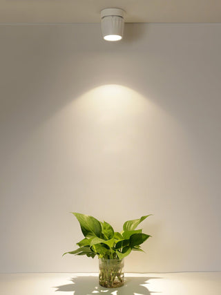 Solara Projecteur aluminium nervuré rotatif minimaliste