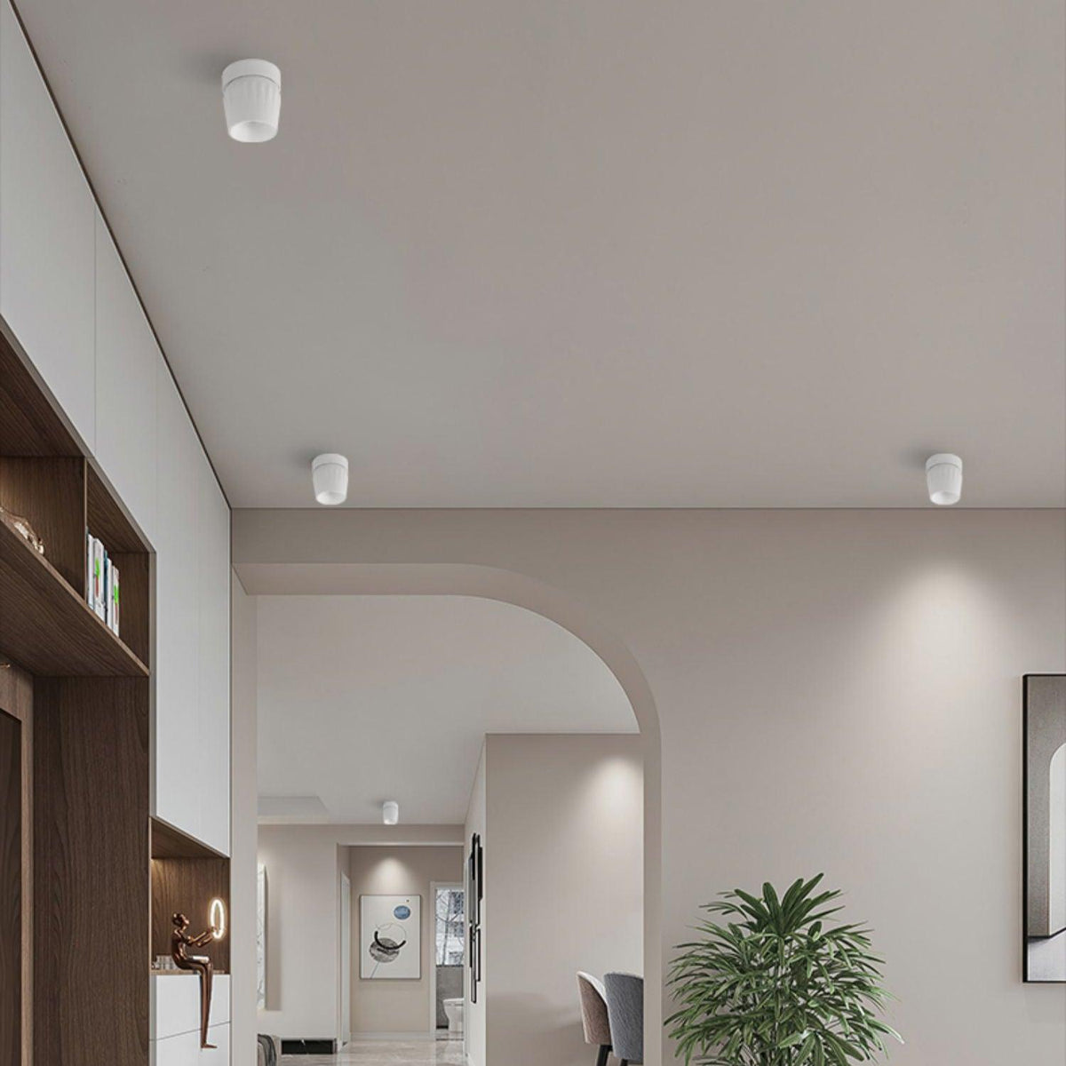 Veyrina Projecteur aluminium nervuré rotatif minimaliste