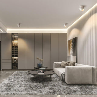 Solara Projecteur aluminium nervuré rotatif minimaliste