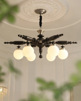 Olvenir Lustre en Bois Rustique et Verre