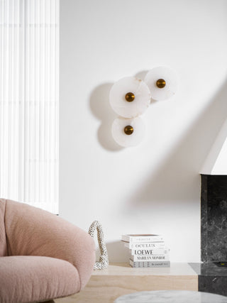 Selene Plafonnier Minimaliste en Albâtre-Luire