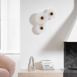 Selene Plafonnier Minimaliste en Albâtre-Luire