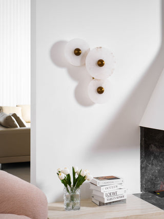 Selene Plafonnier Minimaliste en Albâtre-Luire