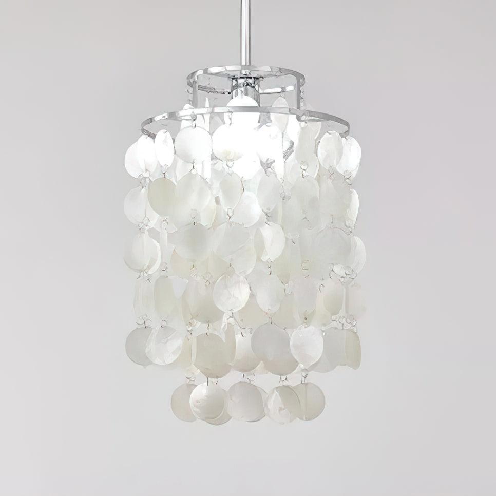 Ardien Suspension Lampe Coquillage Rond en Chrome