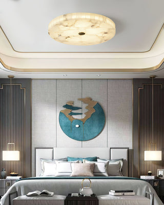 Vosilis Lampe de Plafond Ronde en Albâtre Moderne Minimaliste