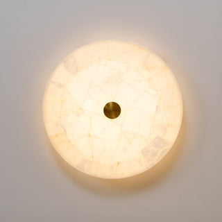 Vosilis Lampe de Plafond Ronde en Albâtre Moderne Minimaliste