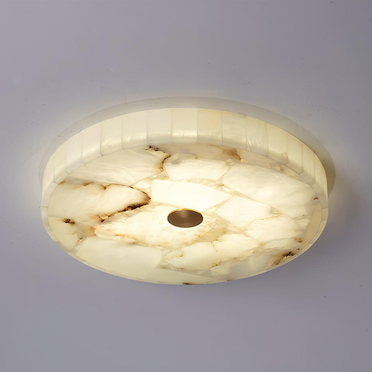 Delya Plafonnier Albâtre LED Rond