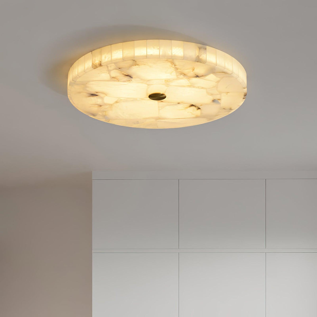 Delya Plafonnier Albâtre LED Rond