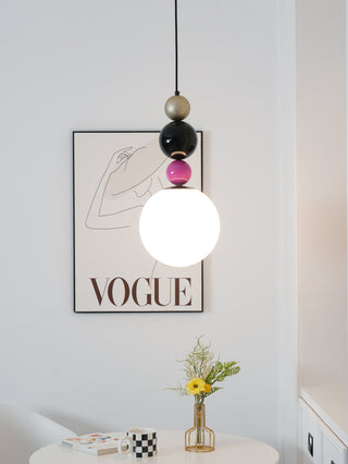 Eshaisra Nordic Art Rond Billes Empilage Verre Pendentif Lampe