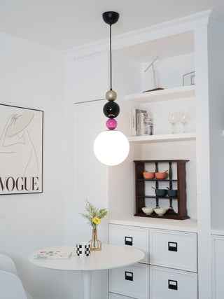 Eshaisra Nordic Art Rond Billes Empilage Verre Pendentif Lampe
