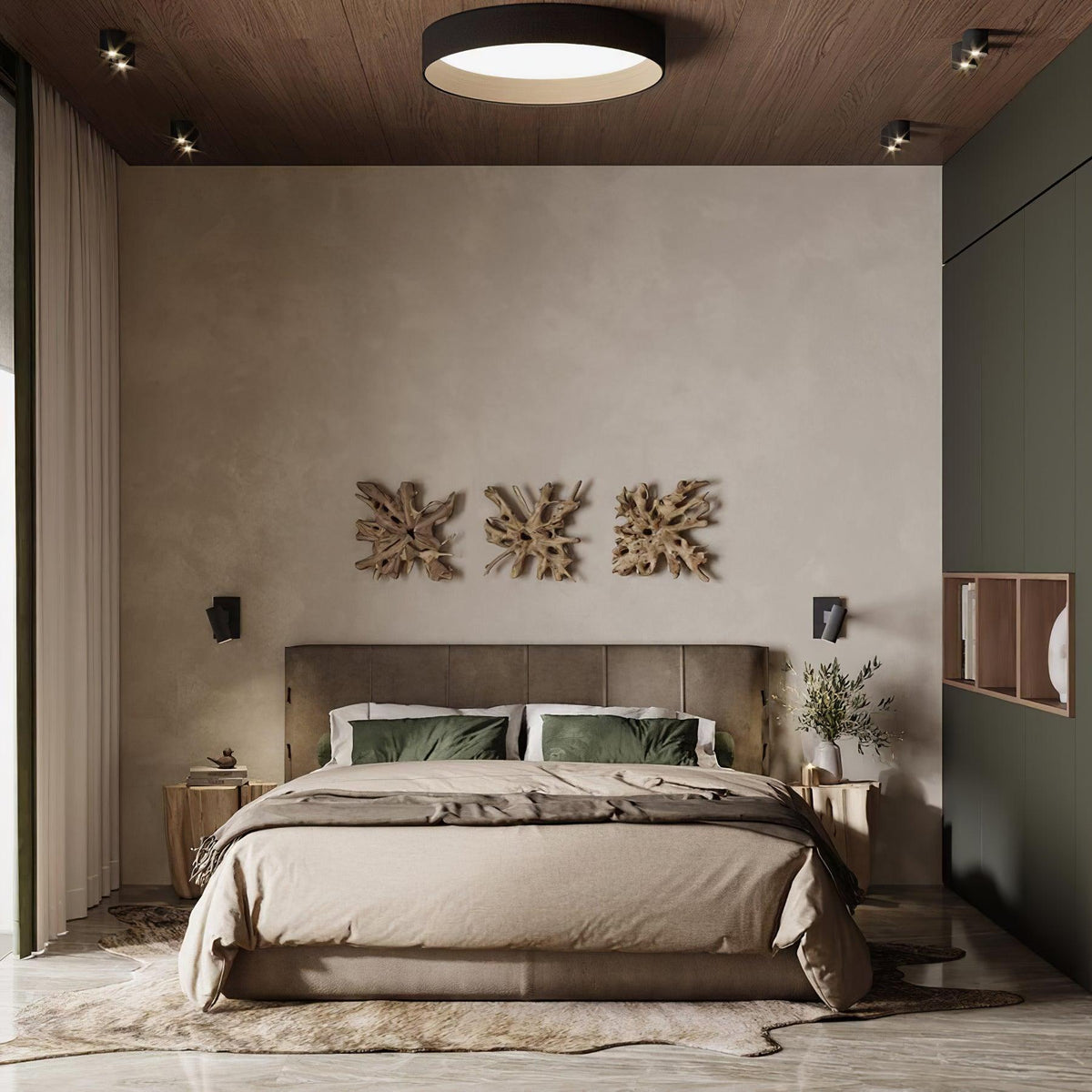 Elvenis Plafonnier Rond Moderne Minimaliste