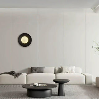 Godfrey Applique Murale Ronde Art Minimaliste en Laiton et Verre