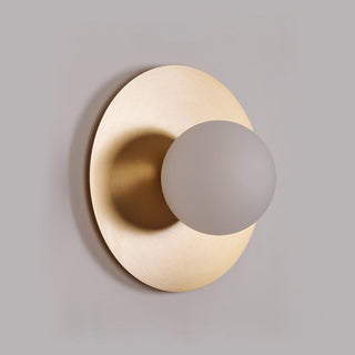 Godfrey Applique Murale Ronde Art Minimaliste en Laiton et Verre