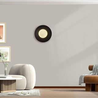 Godfrey Applique Murale Ronde Art Minimaliste en Laiton et Verre