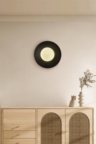 Godfrey Applique Murale Ronde Art Minimaliste en Laiton et Verre