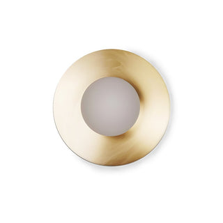 Godfrey Applique Murale Ronde Art Minimaliste en Laiton et Verre