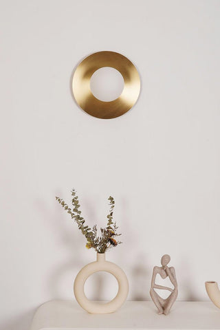Godfrey Applique Murale Ronde Art Minimaliste en Laiton et Verre